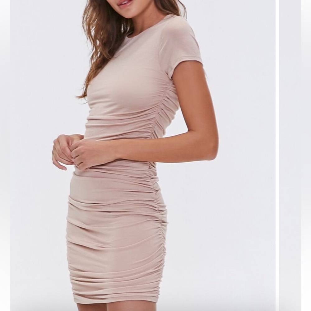 Ruched bodycon mini dress